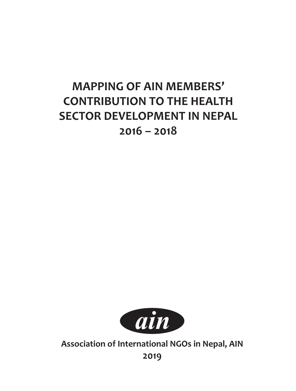 Mapping of Ain Members' Contribution to the Health Sector Development In