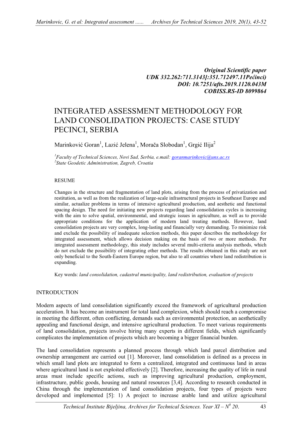 5. Marinkovic G. Integradet Assessment