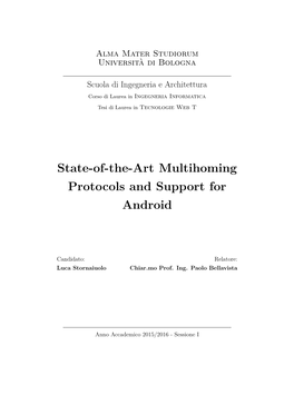 State-Of-The-Art Multihoming Protocols and Support for Android