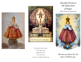 Powerful Novena to the Infant Jesus of Prague ~ When You Are in Urgent Need ~