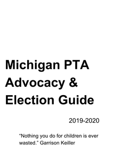 Michigan PTA Advocacy & Election Guide