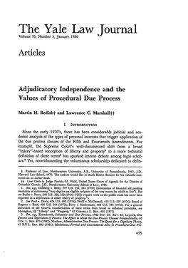Adjudicatory Independence and the Values of Procedural Due Process