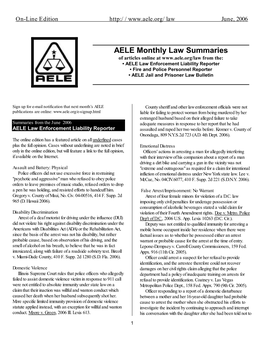 AELE Monthly Law Summaries