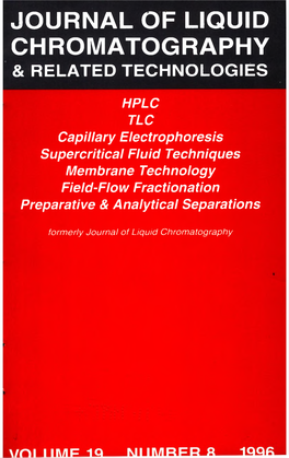 Journal of Liquid Chromatography & Related Technologies 1996