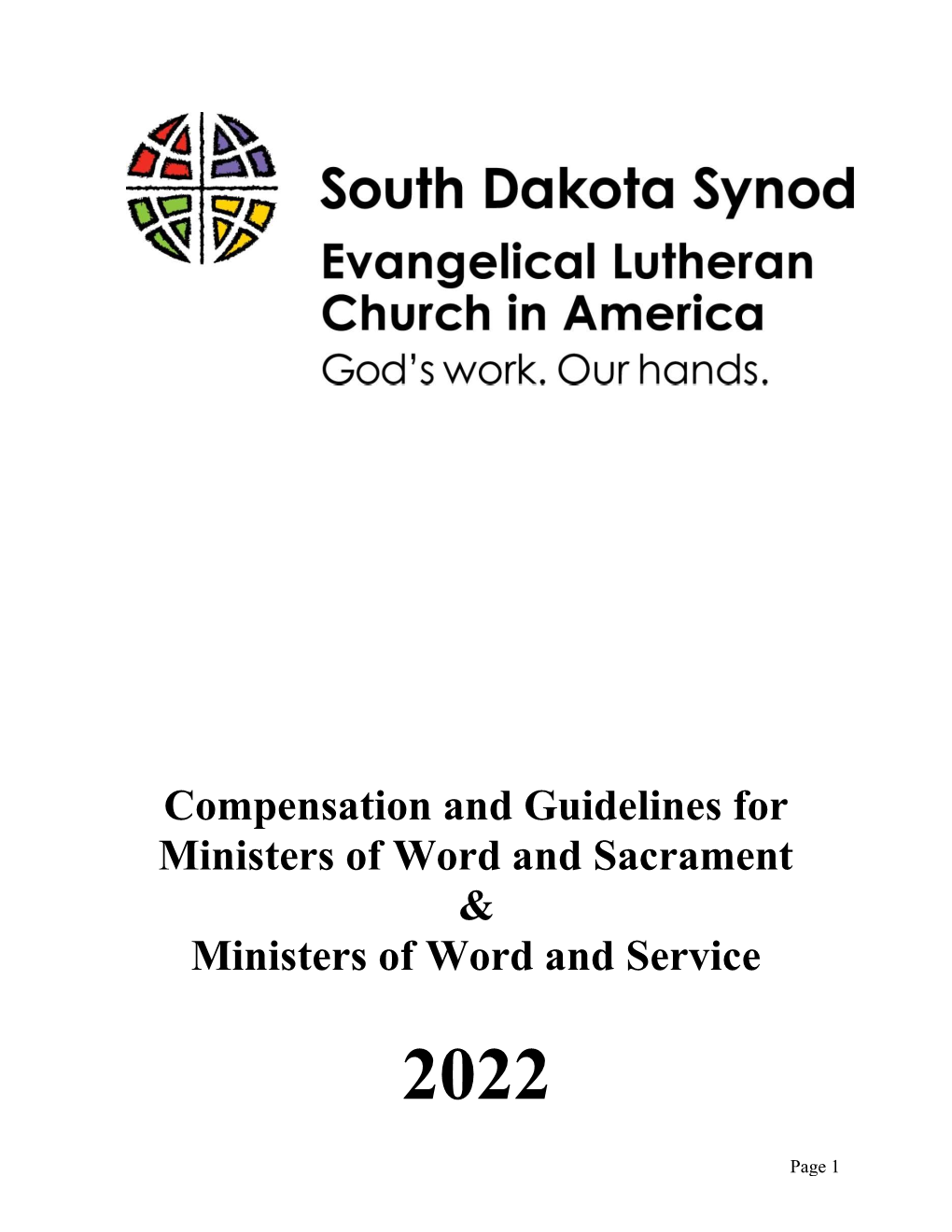 2022 Compensation and Guidelines for Rostered Ministers