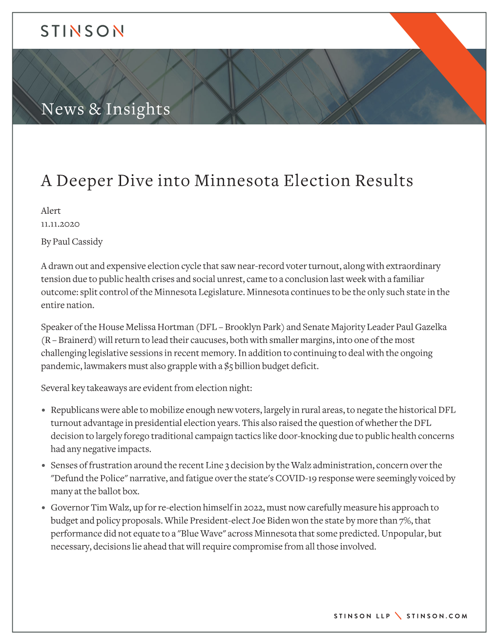 News & Insights a Deeper Dive Into Minnesota