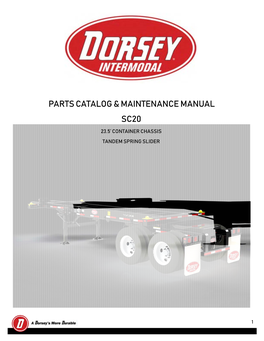 Parts Catalog & Maintenance Manual Sc20
