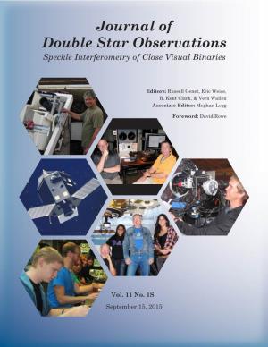 Journal of Double Star Observations Speckle Interferometry of Close Visual Binaries