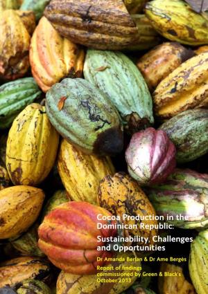 Cocoa Production in the Dominican Republic: Sustainability