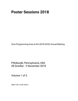 2018 Aiche Annual Meeting