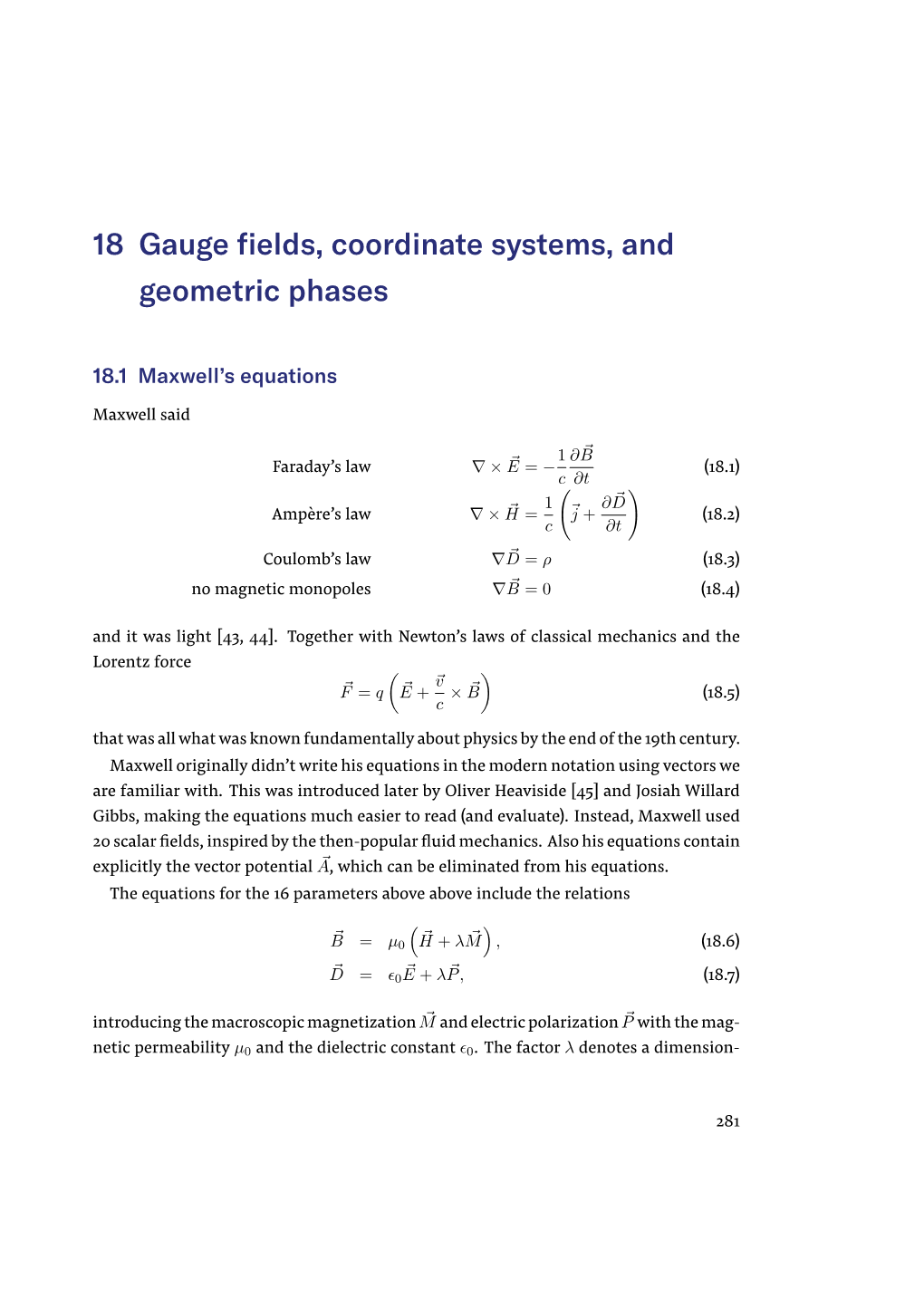 18 Gauge Fields, Coordinate Systems, and Geometric Phases