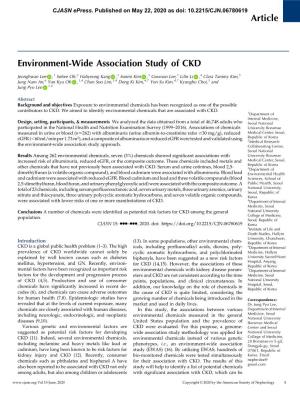 Environment-Wide Association Study of CKD
