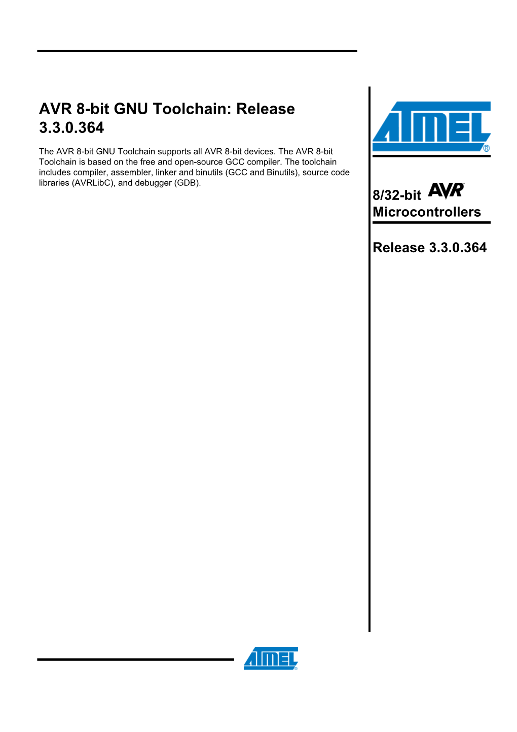 AVR 8-Bit GNU Toolchain: Release 3.3.0.364