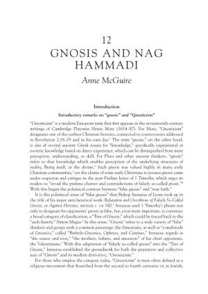 GNOSIS and NAG HAMMADI Anne Mcguire