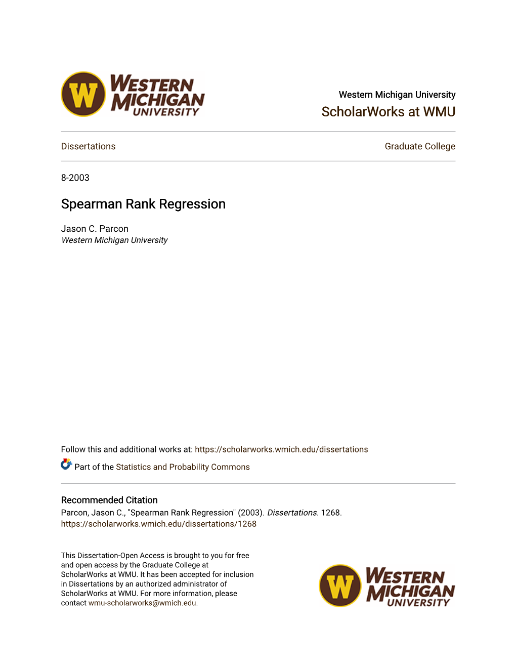 Spearman Rank Regression