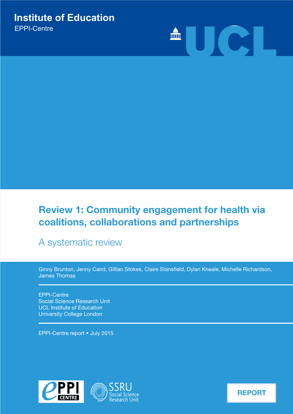 Review 1: Community Engagement for Health Via Coalitions, Collaborations and Partnerships