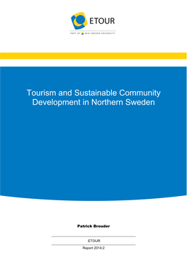 Tourism and Sustainable Community Development in Northern Sweden