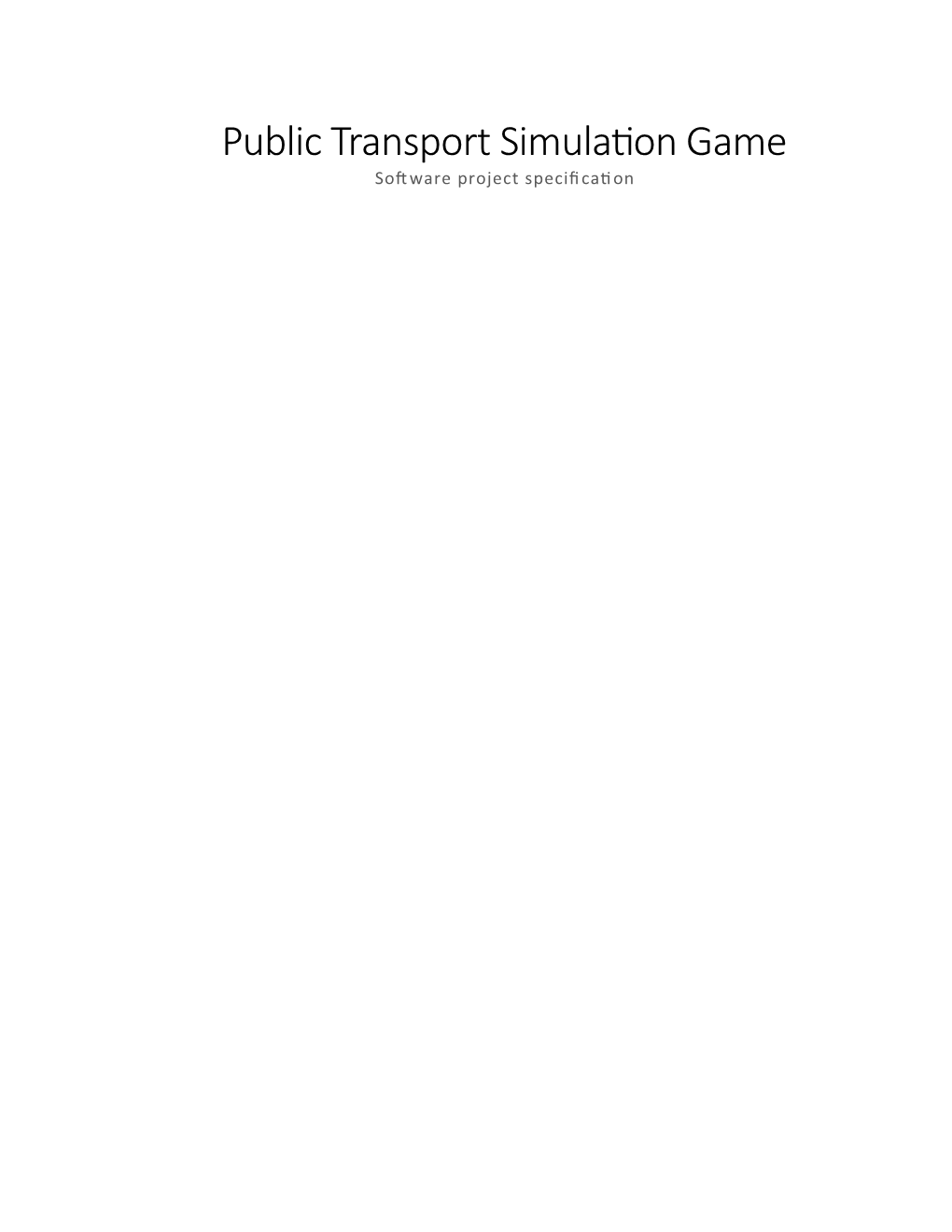 Public Transport Simulation Game