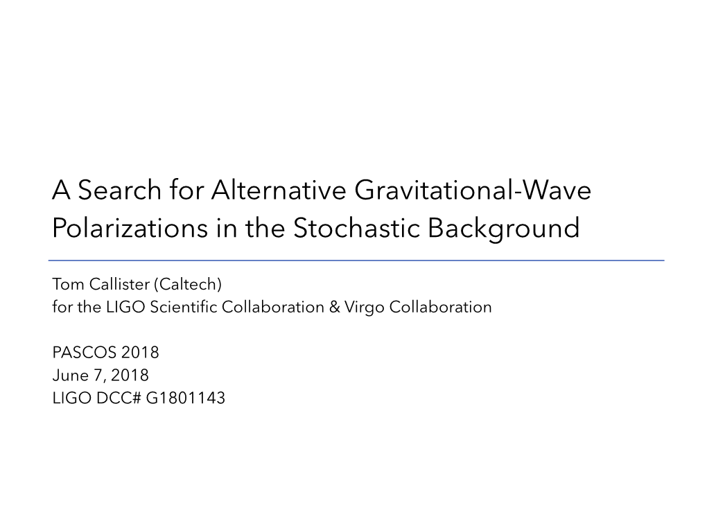 A Search for Alternative Gravitational-Wave Polarizations in the Stochastic Background