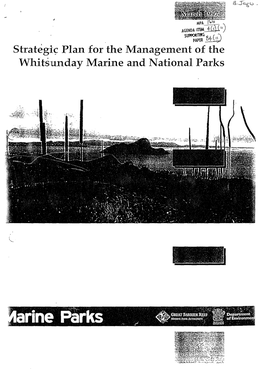 Plan for the Management of the Whitsunday Marine and National Parks Strategic Plan Far Management of the Whitsunday Marine and National Parks