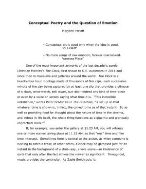 Conceptual Poetry for Irvine Seminar