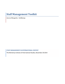 Staff Management Toolkit