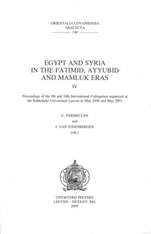 Egypt and Syria in the Fatimid, Ayyubid and Mamluk Eras Iv