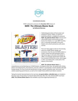 NERF: the Ultimate Blaster Book by Nathaniel Marunas