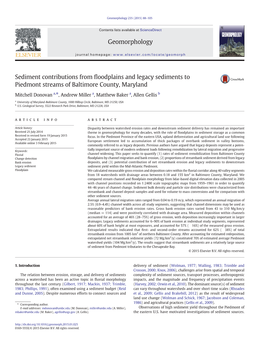 Sediment Contributions from Floodplains and Legacy Sediments To