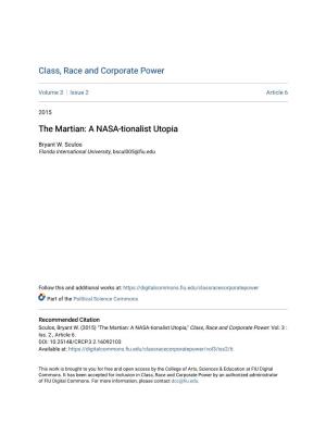 The Martian: a NASA-Tionalist Utopia
