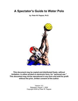A Spectator=S Guide to Water Polo