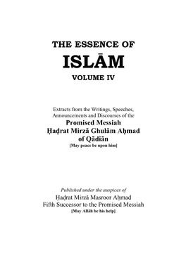 Essence of Islam Volume IV