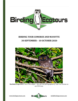 Birding Tour Comoros and Mayotte 30