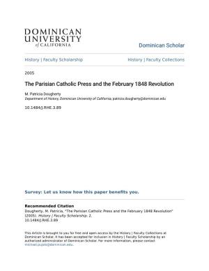 The Parisian Catholic Press and the February 1848 Revolution