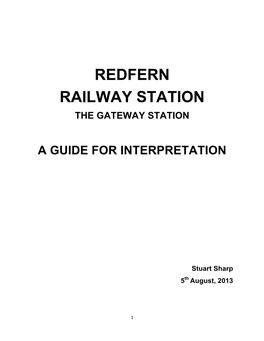 Redfern Railway Station the Gateway Station