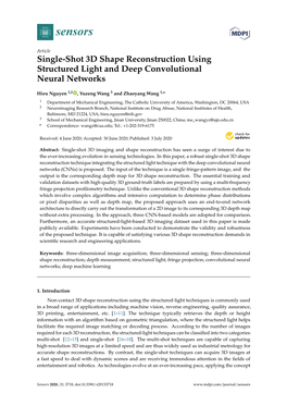 Single-Shot 3D Shape Reconstruction Using Structured Light and Deep Convolutional Neural Networks