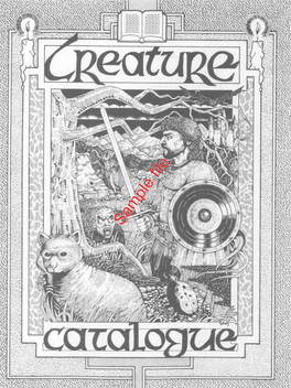 Sample File Table of Contents Introduction 3 Main (Creature Name) Index 8
