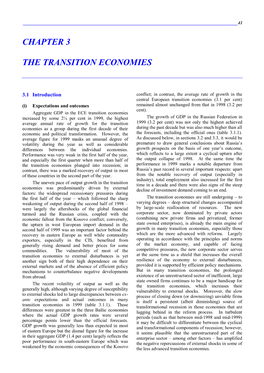 Chapter 3 the Transition Economies