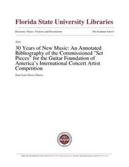 View of the Study, with a Brief History of the Guitar Foundation of America Organization, and Suggestions for Further Research