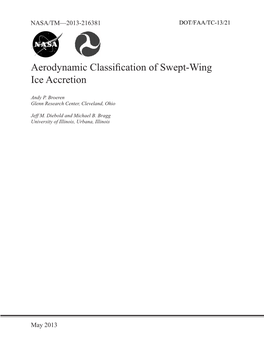 Aerodynamic Classification of Swept-Wing Ice Accretion
