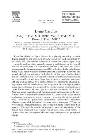 Lyme Carditis Airley E