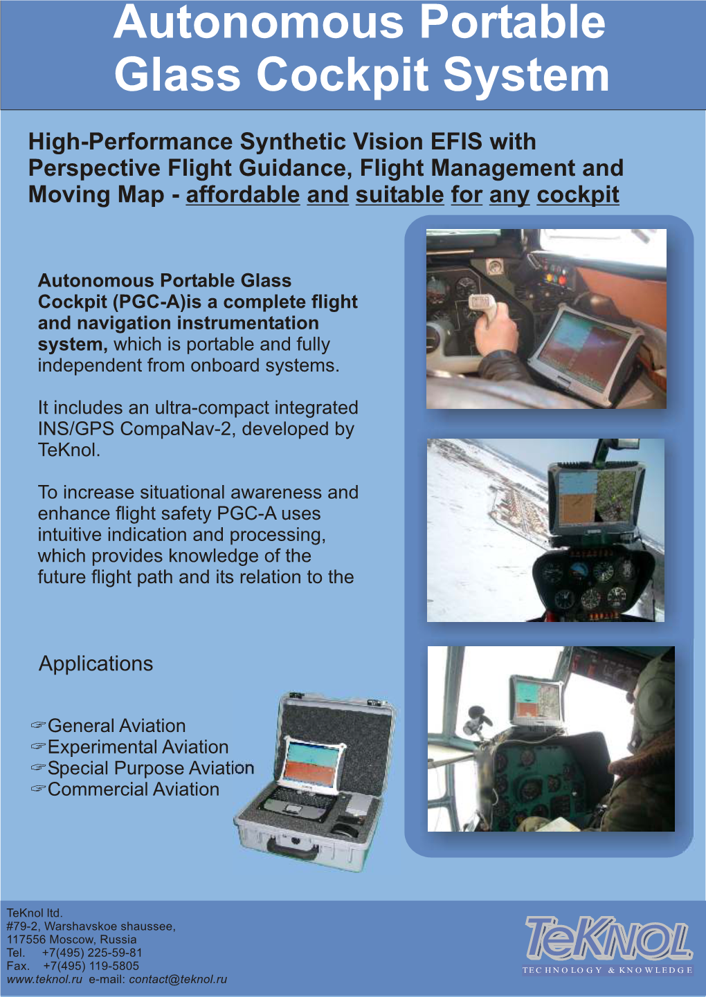 Autonomous Portable Glass Cockpit System