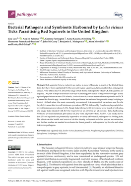 Bacterial Pathogens and Symbionts Harboured by Ixodes Ricinus Ticks Parasitising Red Squirrels in the United Kingdom