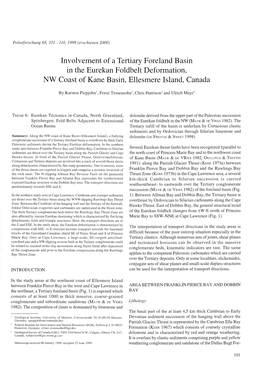 Involvement of a Tertiary Foreland Basin in the Eurekan Foldbelt Deformation, NW Coast of Kane Basin, Ellesmere Island, Canada