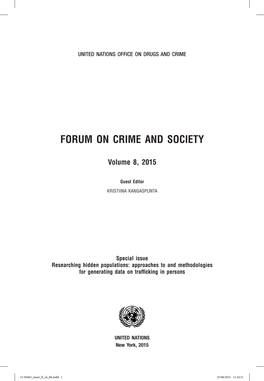 Forum on Crime and Society