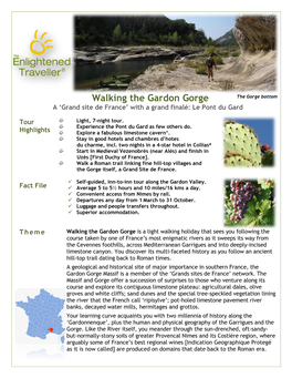 Walking the Gardon Gorge a ‘Grand Site De France’ with a Grand Finalé: Le Pont Du Gard