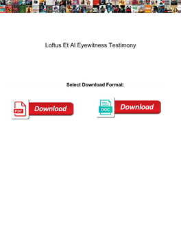 Loftus-Et-Al-Eyewitness-Testimony.Pdf