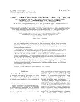 A Molecular Phylogeny and New Infrageneric Classification of Mucuna Adans. (Leguminosae-Papilionoideae) Including Insights From