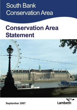 South Bank Conservation Area Statement 2007 Conservation Area