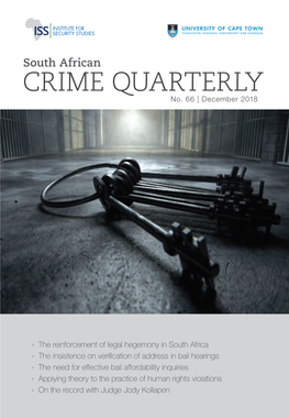 South African Crime Quarterly 66